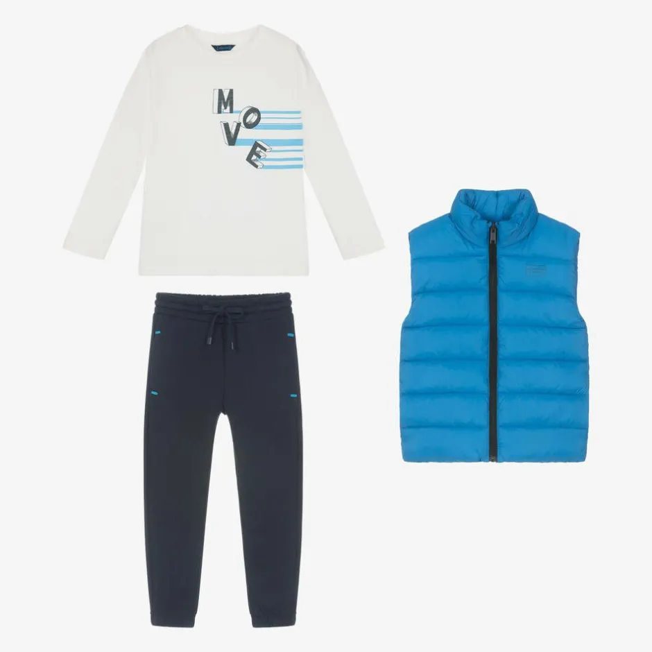Mayoral Boys Blue Cotton Trouser Set Best