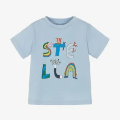 Stella McCartney Kids Boys Blue Cotton T-Shirt Outlet