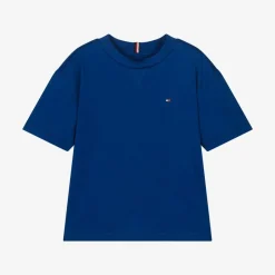 Tommy Hilfiger Boys Blue Cotton T-Shirt Outlet