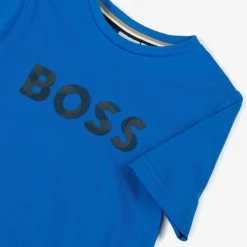 BOSS Boys Blue Cotton T-Shirt Best