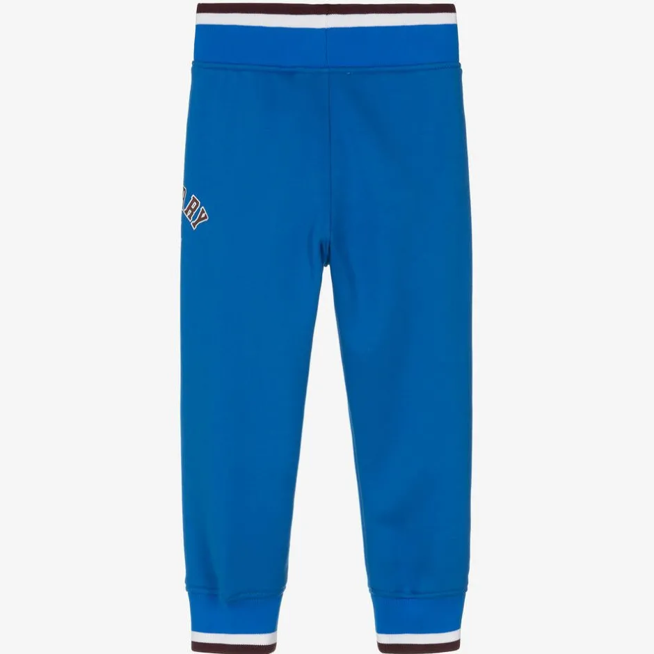 Burberry Boys Blue Cotton Varsity Joggers Hot