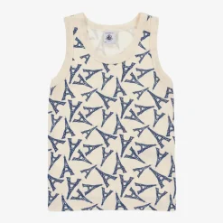 Petit Bateau Boys Blue Cotton Vests (2 Pack) Online