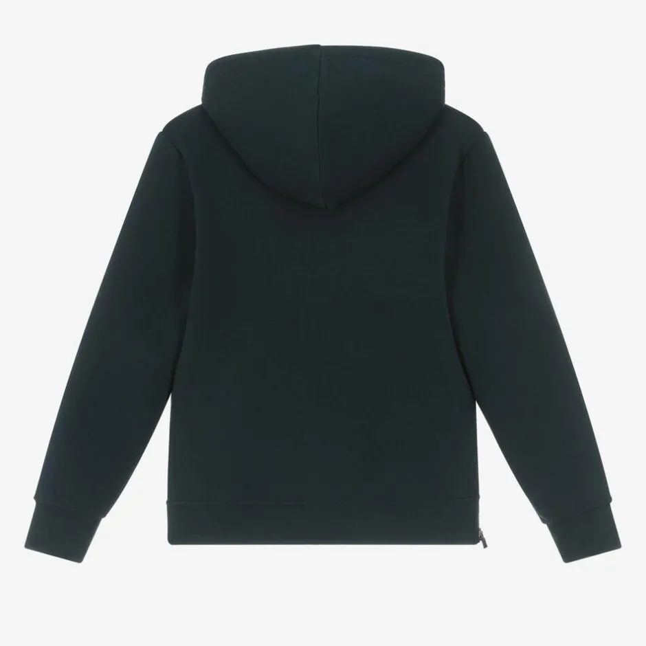 iDO Junior Boys Blue Cotton Zip-Up Hoodie