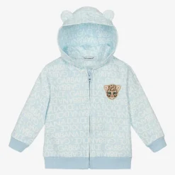 Dolce amp; Gabbana Boys Blue Cotton Zip-Up Top Best