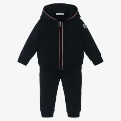 Moncler Enfant Boys Blue Cotton Zip-Up Tracksuit Clearance