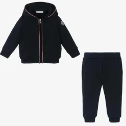 Moncler Enfant Boys Blue Cotton Zip-Up Tracksuit Clearance