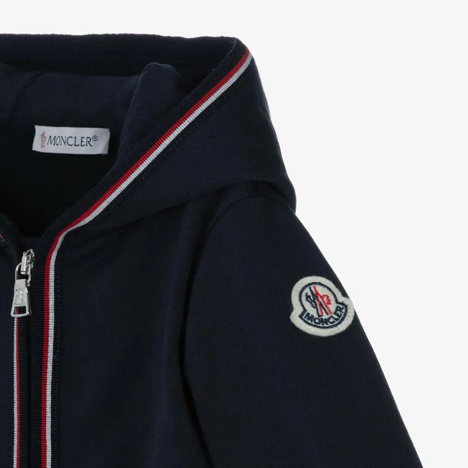 Moncler Enfant Boys Blue Cotton Zip-Up Tracksuit Clearance