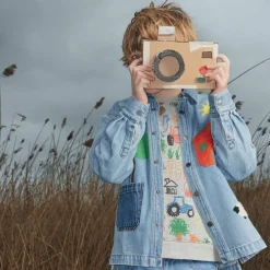 Stella McCartney Kids Boys Blue Denim Shirt Online