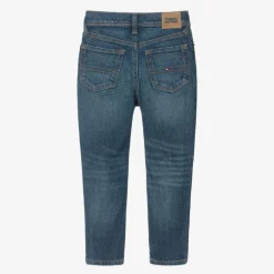 Tommy Hilfiger Boys Blue Denim Slim Fit Jeans New