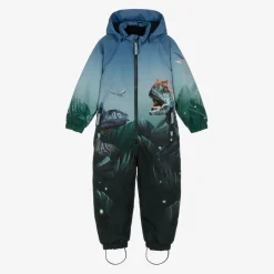 Molo Boys Blue Dinosaur Snowsuit