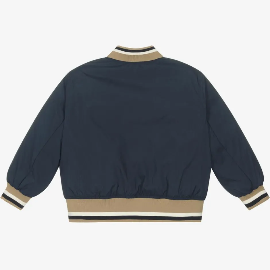 Burberry Boys Blue Down Filled Bomber Jacket Discount