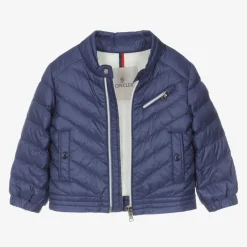 Moncler Enfant Boys Blue Down Padded Puffer Jacket Outlet