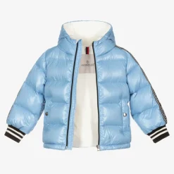 Moncler Enfant Boys Blue Down Padded Talat Snowsuit Clearance