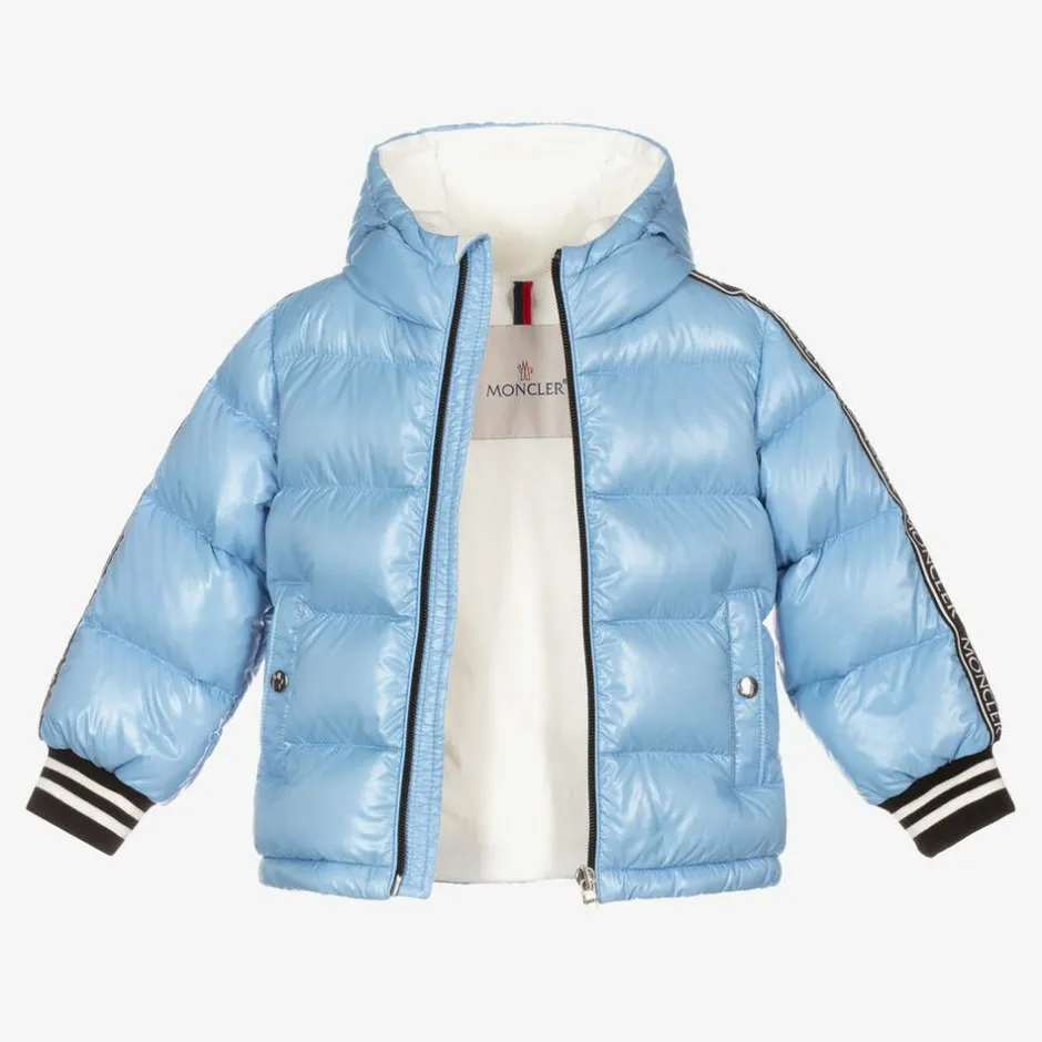 Moncler Enfant Boys Blue Down Padded Talat Snowsuit Clearance