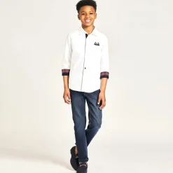 Romano Boys Blue Faux Suede Horsebit Loafers