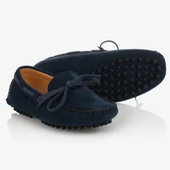 Romano Boys Blue Faux Suede Moccasins Clearance