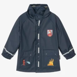 Playshoes Boys Blue Fire Engine Raincoat Discount