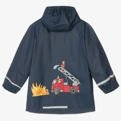 Playshoes Boys Blue Fire Engine Raincoat Discount