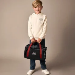 Tommy Hilfiger Boys Blue Global Stripe Check Sports Bag Best