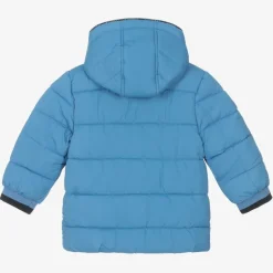 Mayoral Boys Blue Hooded Puffer Coat New