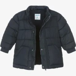 Mayoral Boys Blue Hooded Puffer Coat Clearance