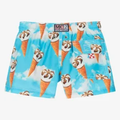 MC2 Saint Barth Boys Blue Ice Cream Print Swim Shorts Discount