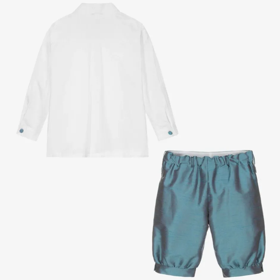 Beatrice amp; George Boys Blue Knickerbocker Shorts Set Online