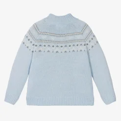 Patachou Boys Blue Knitted Fair Isle Sweater Hot