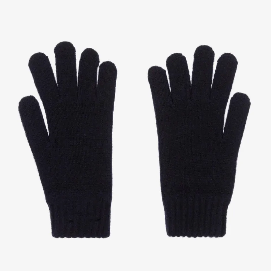 BOSS Boys Blue Knitted Gloves Clearance