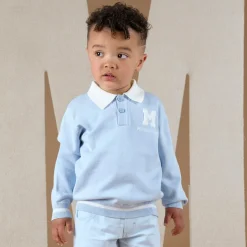 Mitch amp; Son Boys Blue Knitted Sweater Clearance