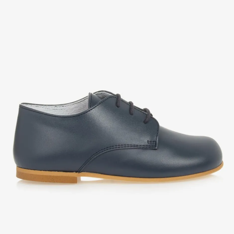 Beatrice amp; George Boys Blue Lace-Up Leather Shoes Discount