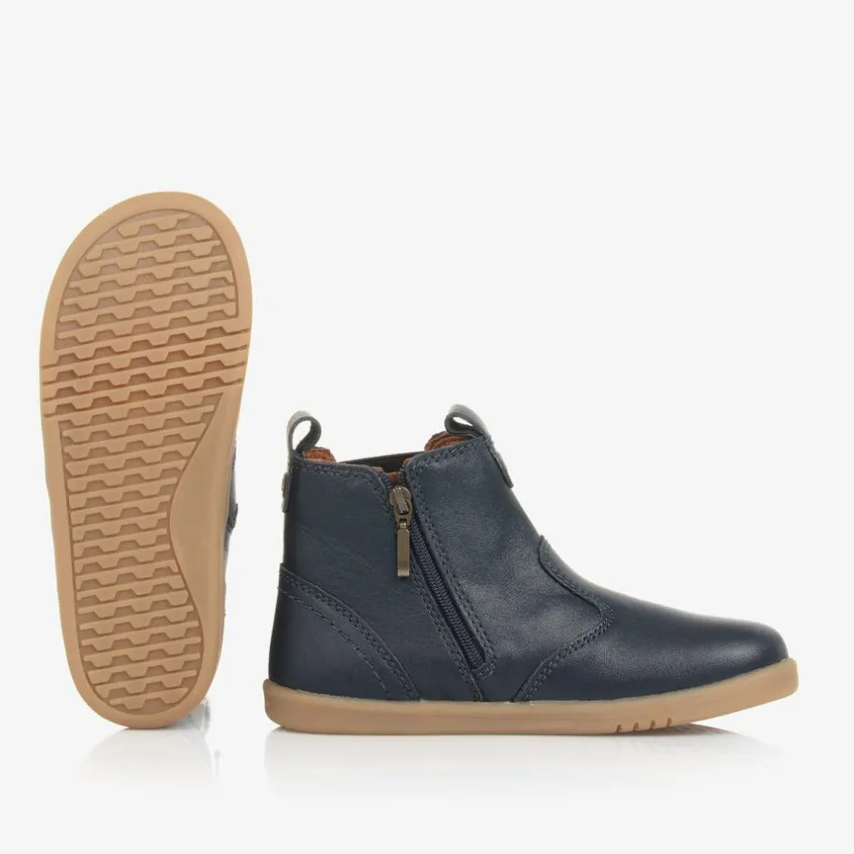 Bobux IWalk Boys Blue Leather Ankle Boots Online
