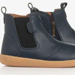 Bobux Kid + Boys Blue Leather Ankle Boots Discount