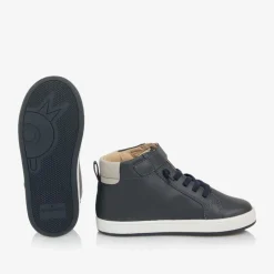 Old Soles Boys Blue Leather High-Top Trainers Online