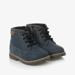 Mayoral Boys Blue Leather Lace-Up Boots Best