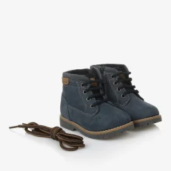 Mayoral Boys Blue Leather Lace-Up Boots Best