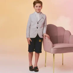 Childrens Classics Boys Blue Leather Loafers Sale