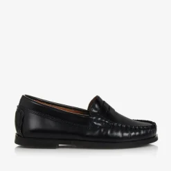 Childrens Classics Boys Blue Leather Loafers Sale