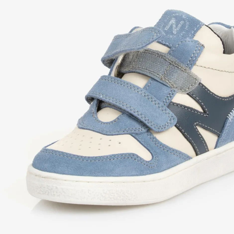 Naturino Boys Blue Leather Velcro Trainers Clearance