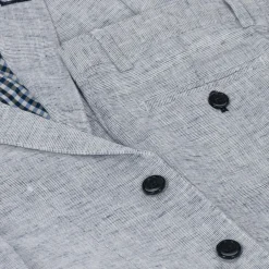 Romano Boys Blue Linen & Cotton Suit