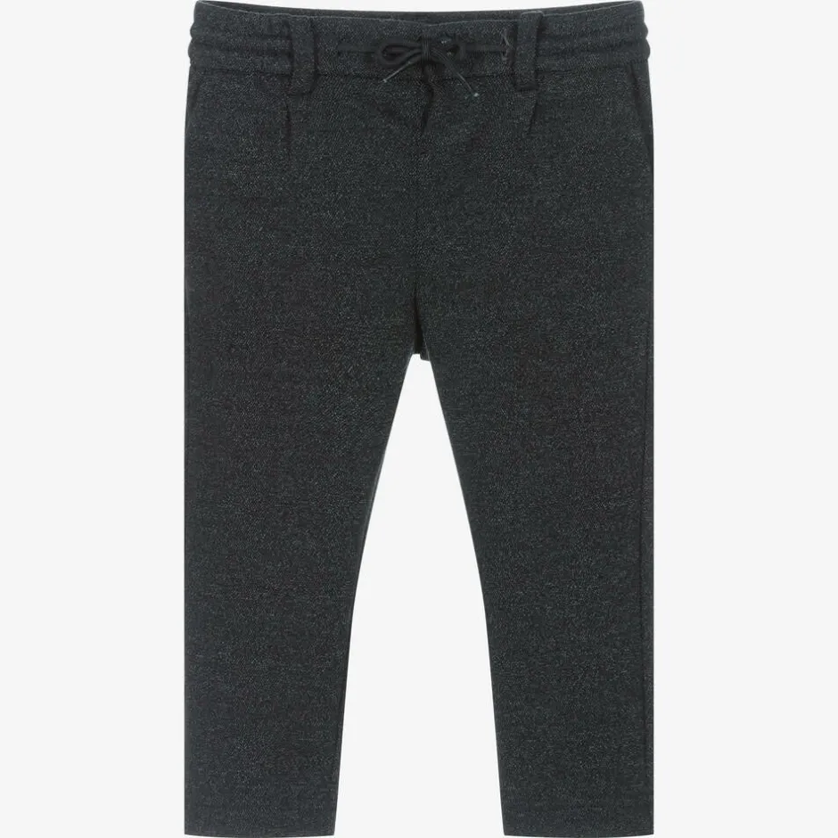 Mayoral Boys Blue Marl Jersey Trousers Online