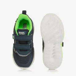 Beppi Boys Blue Mesh Dinosaur Light-Up Trainers Sale