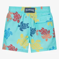 Vilebrequin Boys Blue Multicolour Turtle Swim Shorts Online