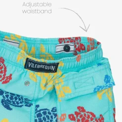 Vilebrequin Boys Blue Multicolour Turtle Swim Shorts Online