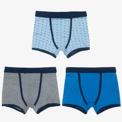 Childrensalon Essentials Boys Blue Organic Boxer Briefs (3 Pack) Discount