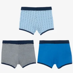 Childrensalon Essentials Boys Blue Organic Boxer Briefs (3 Pack) Discount