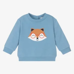 Carrément Beau Boys Blue Organic Cotton Fox Sweatshirt Clearance