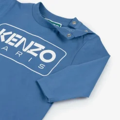 KENZO KIDS Boys Blue Organic Cotton Top New