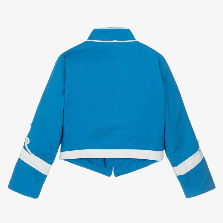 Stella McCartney Kids Boys Blue Organic Cotton Military Jacket Outlet