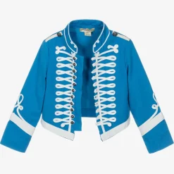 Stella McCartney Kids Boys Blue Organic Cotton Military Jacket Outlet